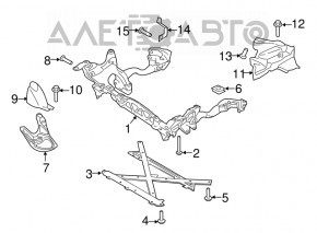 Front subframe bracket left Porsche Macan 15-18