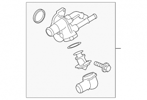 Thermostat housing Ford Flex 09-12 prerest