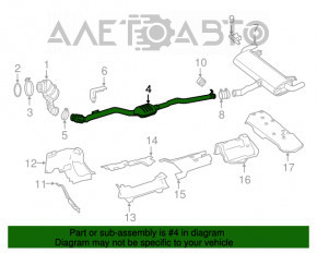 Exhaust line middle part Mercedes GLC 300/350e 16-22 rusty
