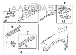 Front left quarter Mazda 3 14-18 BM graphite 42A dent