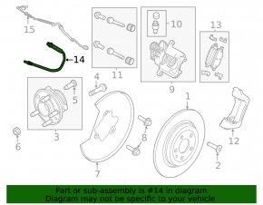 Brake hose rear left Ford Explorer 11-19