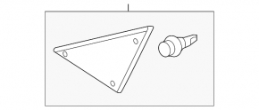 Mazda 3 19 Front Right Door Triangle - Black