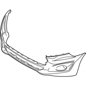 Front bumper bare Ford Transit Connect MK2 13-18 structure is dented, fractures, sawed, no fragment, fasteners are torn off