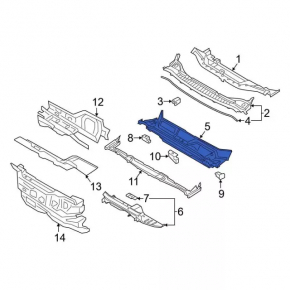 Ford Edge 15 wiper grille tray - broken corner