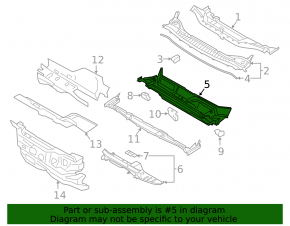 Ford Edge 15 wiper grille tray - broken corner