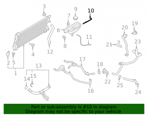 Cooling pipe return tank-radiator Lincoln Navigator 18-21 3.5
