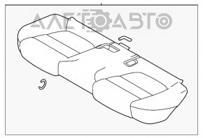 Rear row of seats Mazda 6 13-15 leather white red stitching