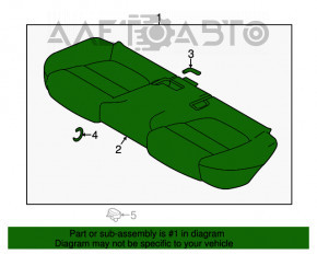 Rear row of seats Mazda 6 13-15 leather white red stitching