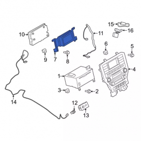 Ford Mustang mk6 15-19 small display without control panel