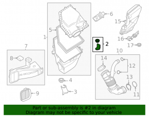 Upper air filter housing mount for BMW X7 G07 19-22 3.0T