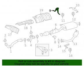 Front muffler bracket Lexus RX450 10-15