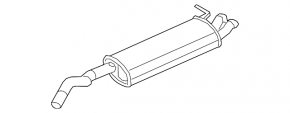 Muffler rear part with barrel VW Jetta 19-