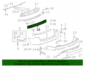 GMC Terrain 10-17 Rear Bumper Reinforcement