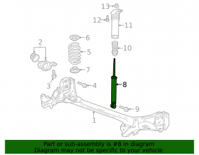 Rear left shock absorber Chevrolet Volt 16 - without support, dented