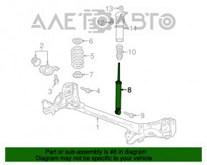 Rear left shock absorber Chevrolet Volt 16 - without support, dented