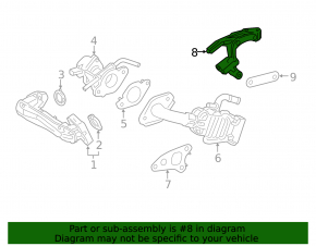EGR valve bracket Toyota Venza 21-