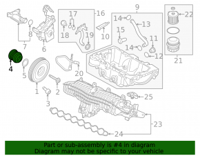 Crankshaft Gear Volvo XC90 16-24 B4204T27 T6 2.0