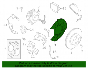 Rear right brake disc cover BMW X3 G01 18-