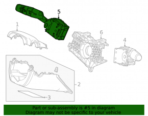Left steering column switch for Honda Civic XI FE/FL 22-24 under fog lights