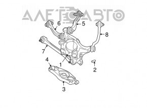 Rear left diagonal control arm Chrysler 300 11-