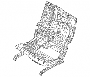 Rear left seat runner, 2nd row, left, BMW X7 G07 19-22, without frame, for 7 seats, electric