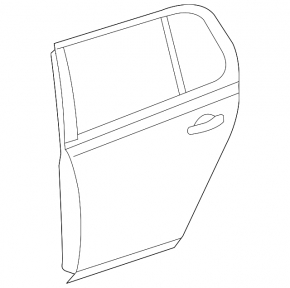 Rear left door bare VW Golf 10-14 HB