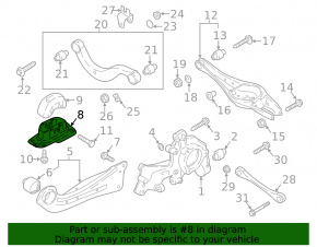 Trailing arm bracket rear right VW Jetta 19-