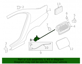 Fuel filler flap lock BMW 5 F10 11-16