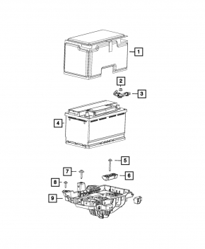 Battery tray Jeep Cherokee KL 19-23