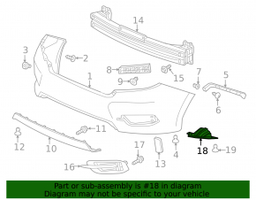 Left rear bumper cover Honda Civic X FC 16-21