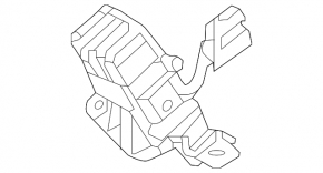Seat belt latches rear left Toyota Prius 50 16-22 black