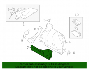 Trunk box left Nissan Rogue Sport 17-19