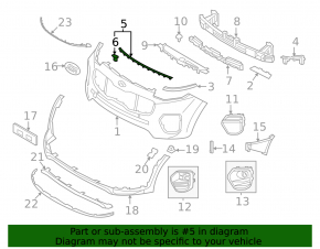Kia Sportage 17-22 hood seal on the bumper