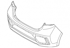 Rear bumper bare Hyundai Ioniq 17-22