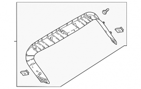 Upper Trunk Door Trim Nissan Rogue Sport 17-22 Black