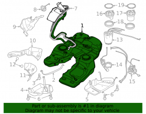 Fuel tank Porsche Cayenne 958 11-17 Hybrid