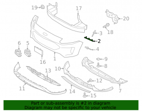 Front bumper mount left Ford Escape MK4 20- mount broken