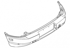 Rear bumper bare Ford Bronco Sport 21-25 structure Base, Big Bend
