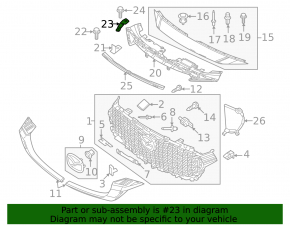 Left radiator grill bracket for Mazda CX-50 23-25