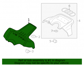 Front engine cover Audi A6 C7 12-15 3.0T