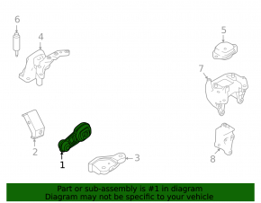 Engine mount left lower Nissan Sentra 20-24