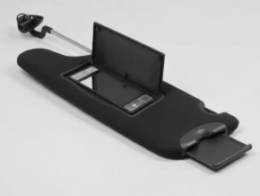 Left visor Dodge Challenger 15-19 rest black