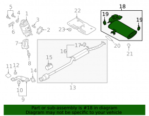Muffler rear part barrel Hyundai Tucson 16-18 1.6T, 2.4