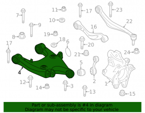 Lower rear left transverse control arm BMW 5 F10 11-16