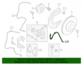 Brake hose front left BMW X3 G01 18-