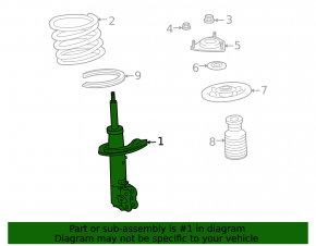 Front left shock absorber for Mitsubishi Outlander 2007-2013