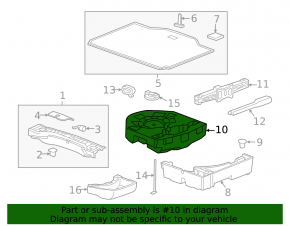 Trunk foam right Buick Encore 17-19