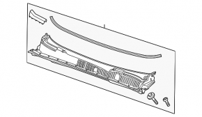 Windscreen wiper grille plastic Buick Encore 17-19