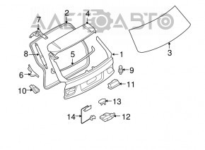 Shock absorber trunk door left BMW X5 E70 07-13