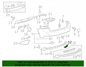 Lexus IS 17-20 rear bumper tow hook cap